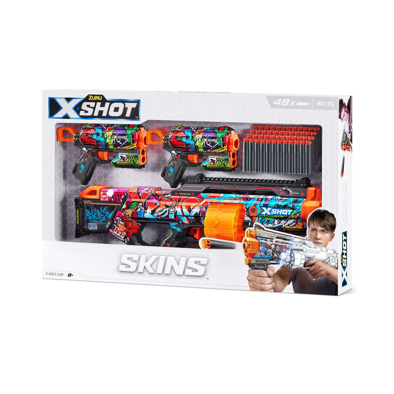 Набор игровой X-SHOT  Скинс Бластеры 3шт 36524 - фото 19