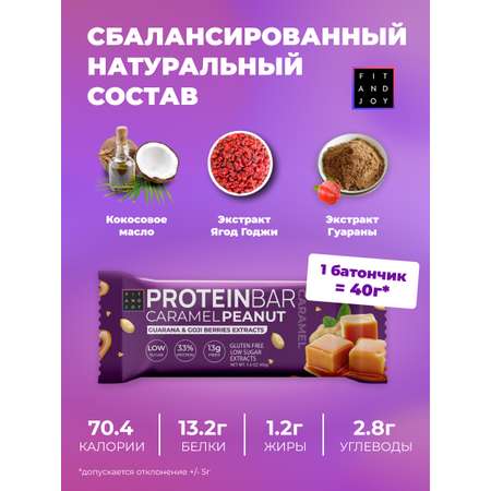 Протеиновые батончики ассорти FIT AND JOY с экстрактом ягод годжи и гуараны 16шт*40гр