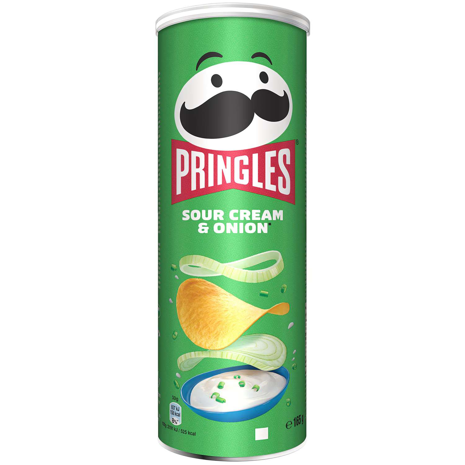 Чипсы картофельные Pringles сметана и лук 165г - фото 1