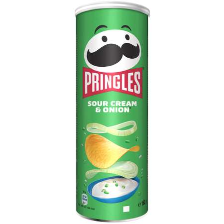 Чипсы картофельные Pringles сметана и лук 165г