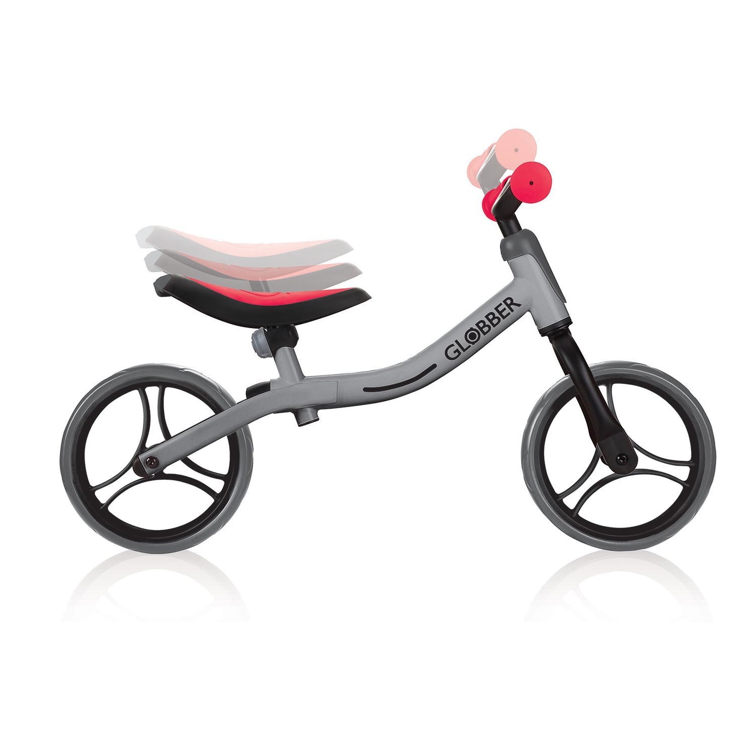 Беговел Globber Go Bike Серо-красный 610-192 - фото 3