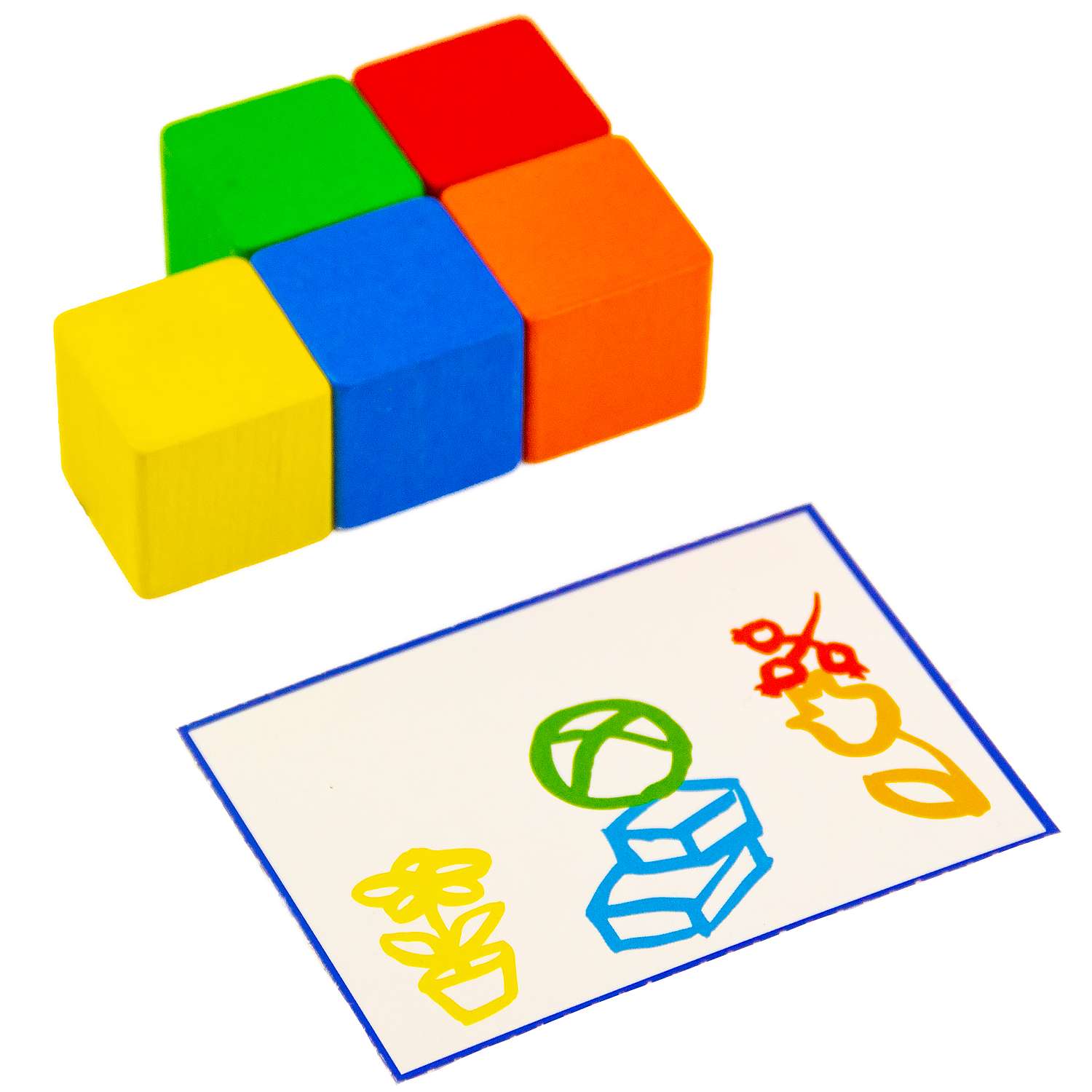 Игровой набор Краснокамская игрушка Цветные кубики Кто быстрее? - фото 2