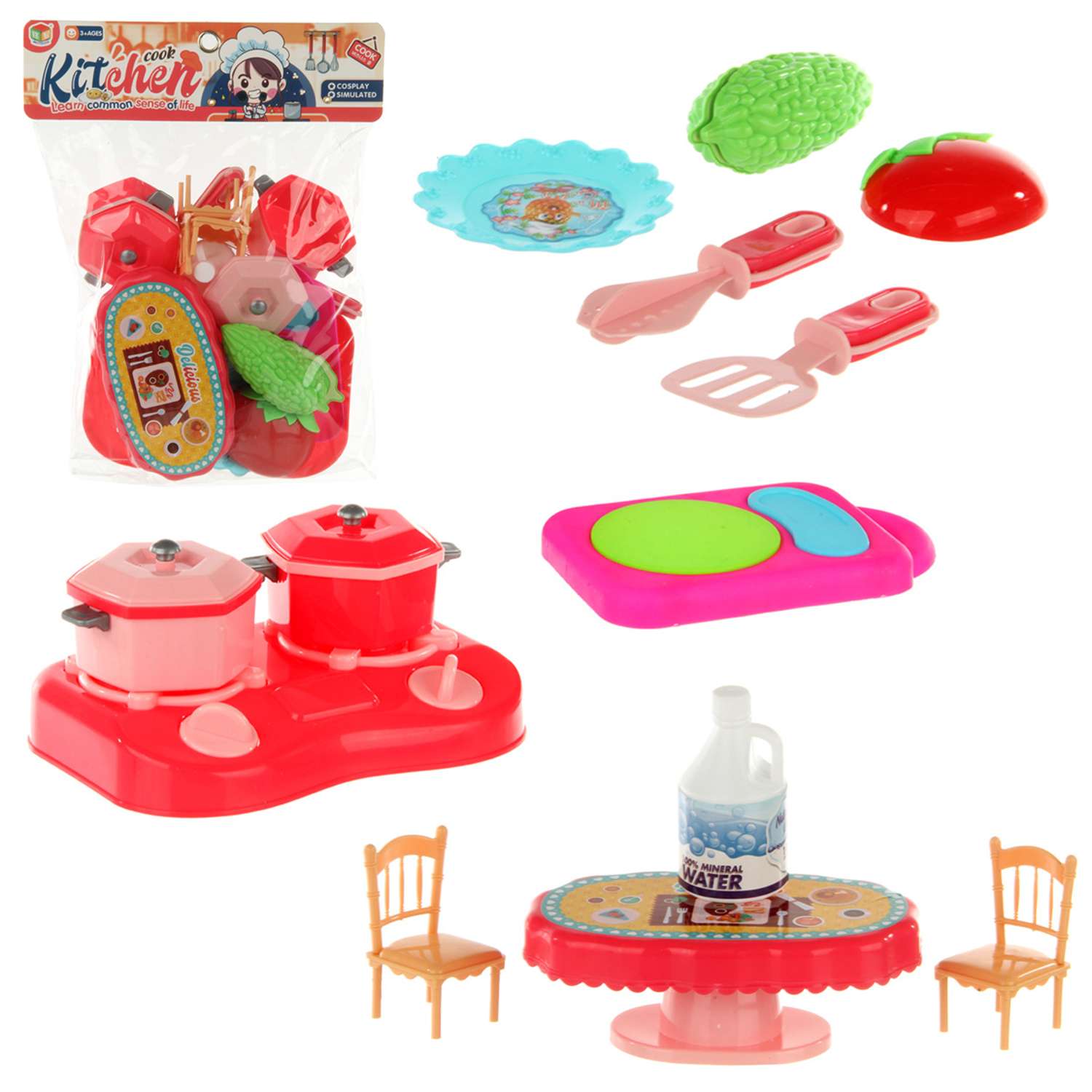 Детская посуда игрушечная Veld Co с плитой и продуктами - фото 2