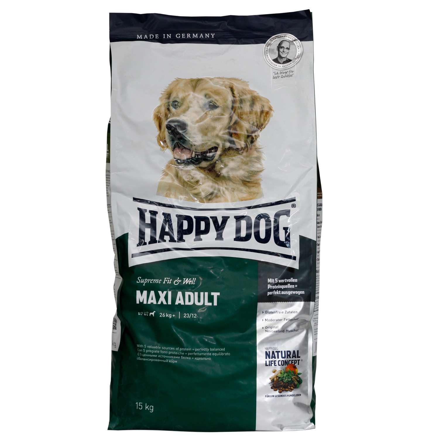 Корм для собак Happy Dog Supreme Fit and Well Макси эдалт 15кг - фото 1