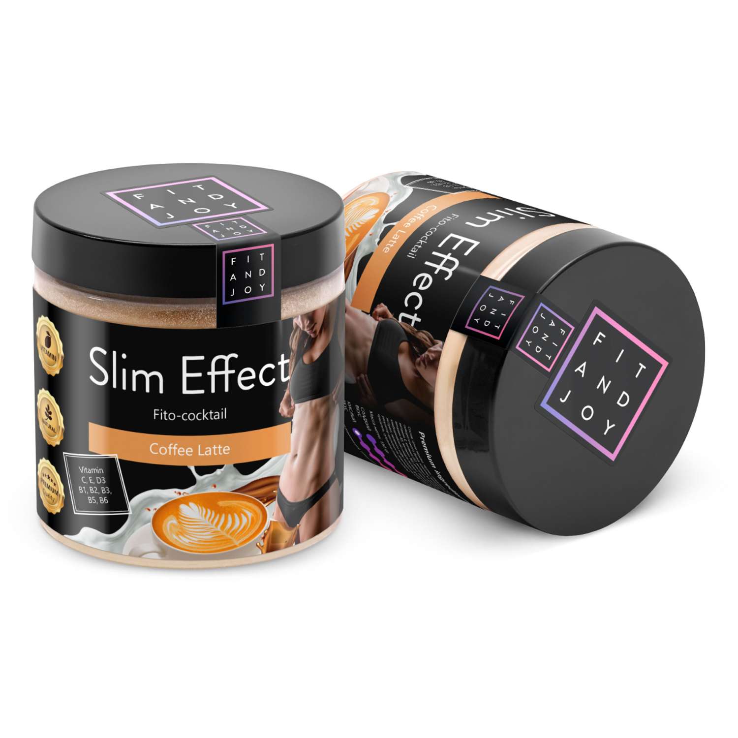 Фитококтейль FIT AND JOY Slim Effect Кофе латте для снижения веса 90 г - фото 2