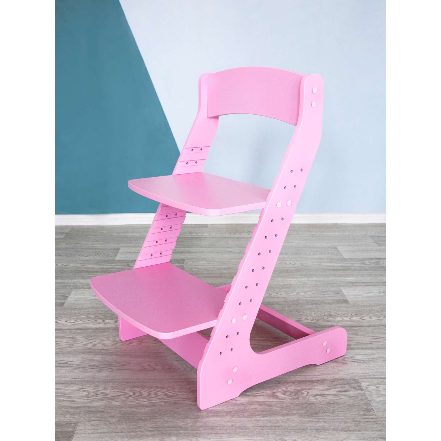 Растущий стул детский Alubalu розовый - фото 1
