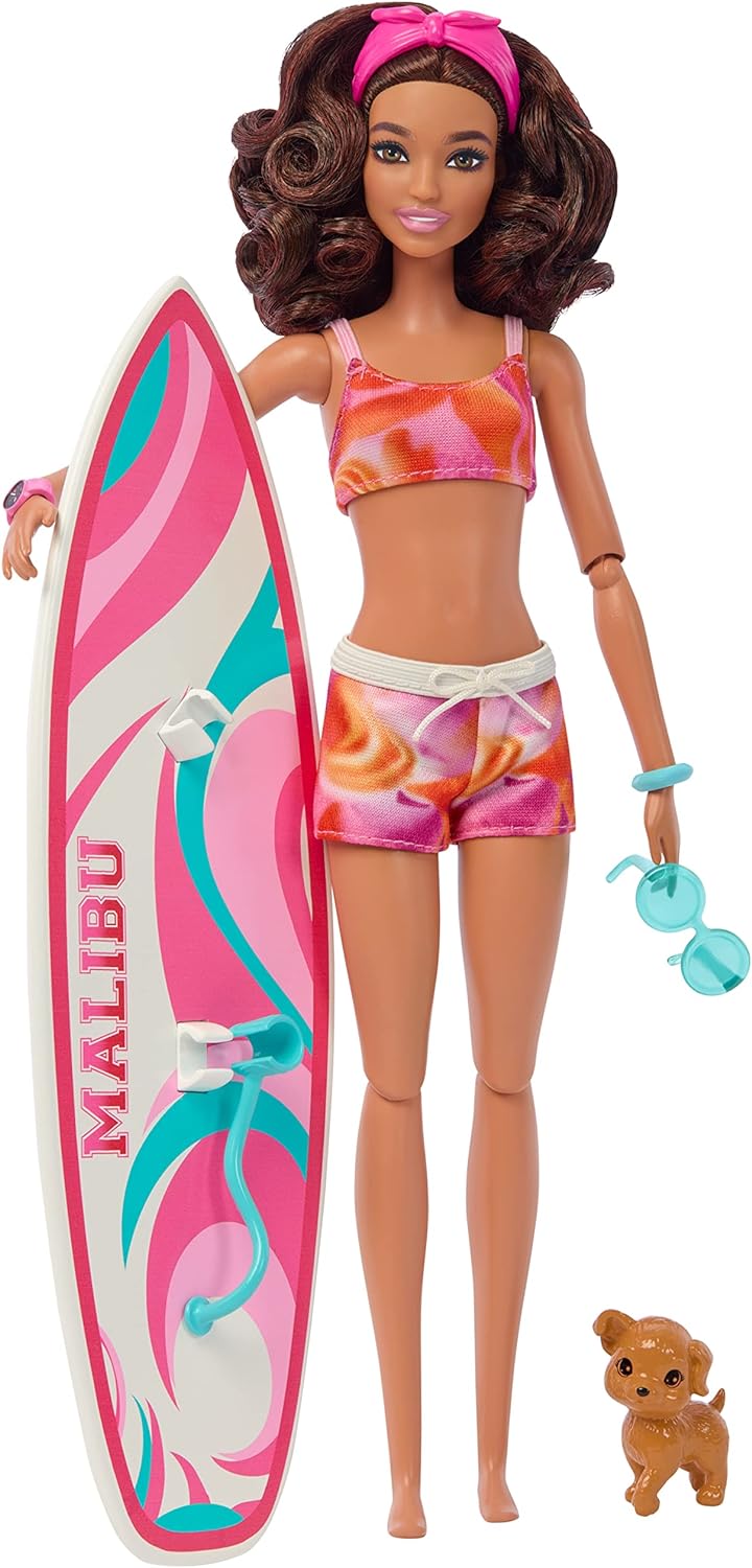 Barbie Surf + Accy Кукла Розовый