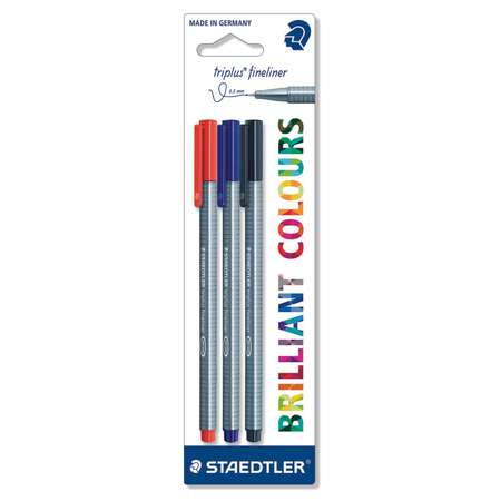 Набор ручек Staedtler Triplus 334 капиллярных 3цвета