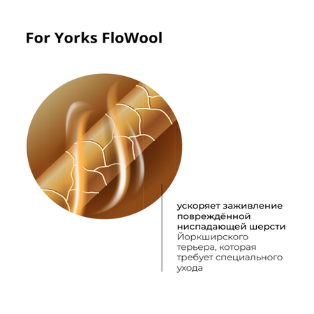 Шампунь for Yorks FloWool ProAnimal для йорков профессиональный увлажняющий для собак