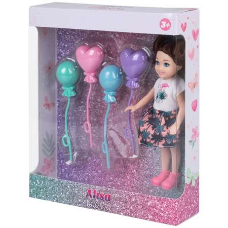 Кукла детская 1TOY Alisa Little Love с аксессуарами брюнетка маленькая мини 14 см