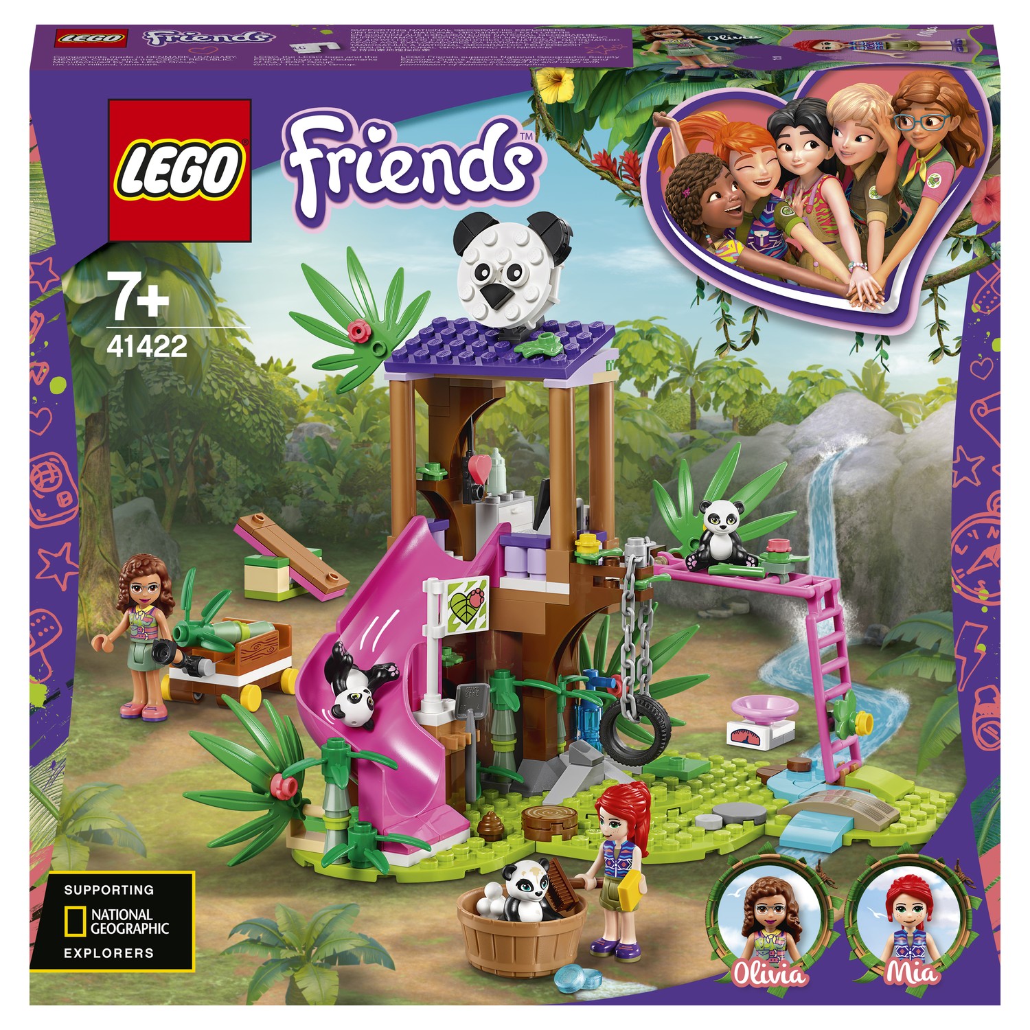 Конструктор LEGO Friends Домик для панд на дереве 41422 купить по цене 1799  ₽ в интернет-магазине Детский мир