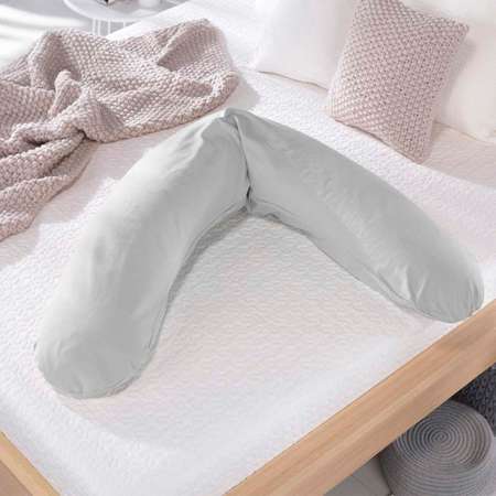 Подушка для беременных Theraline 190 см Бамбук серая