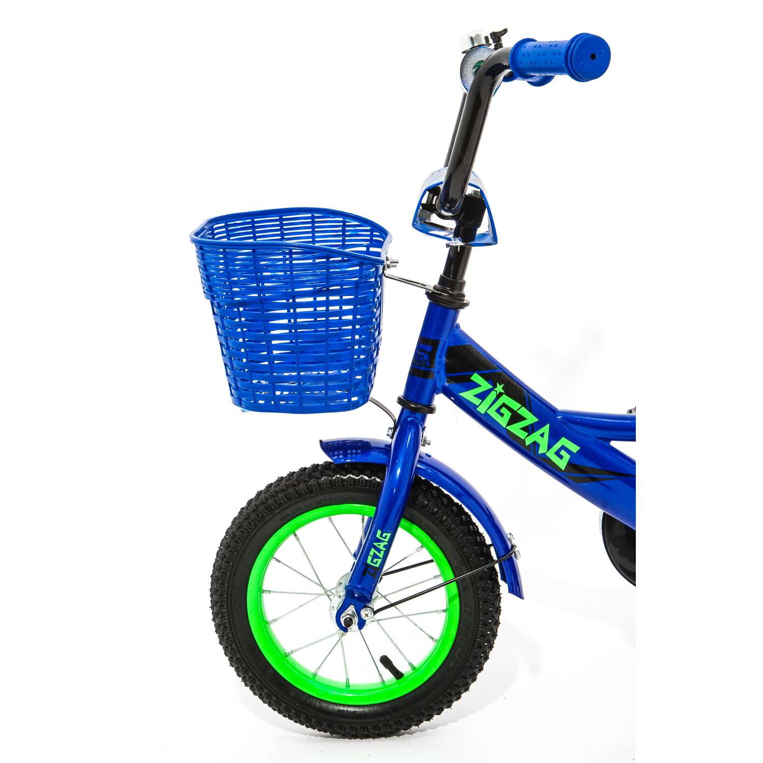 Велосипед ZigZag 12 CLASSIC синий С РУЧКОЙ - фото 2