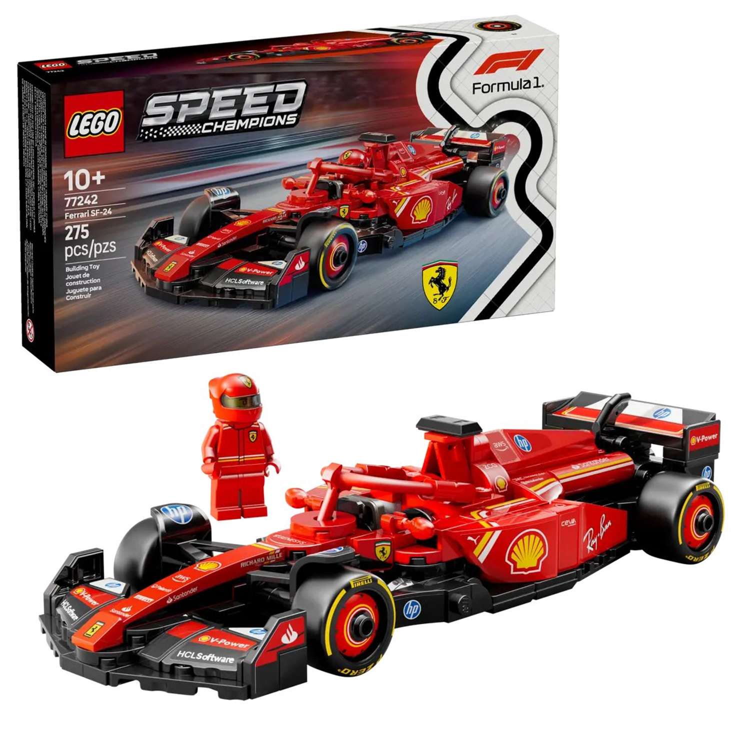 Конструктор LEGO Speed Champions Гоночная машина Ф1 Феррари блочный - фото 1