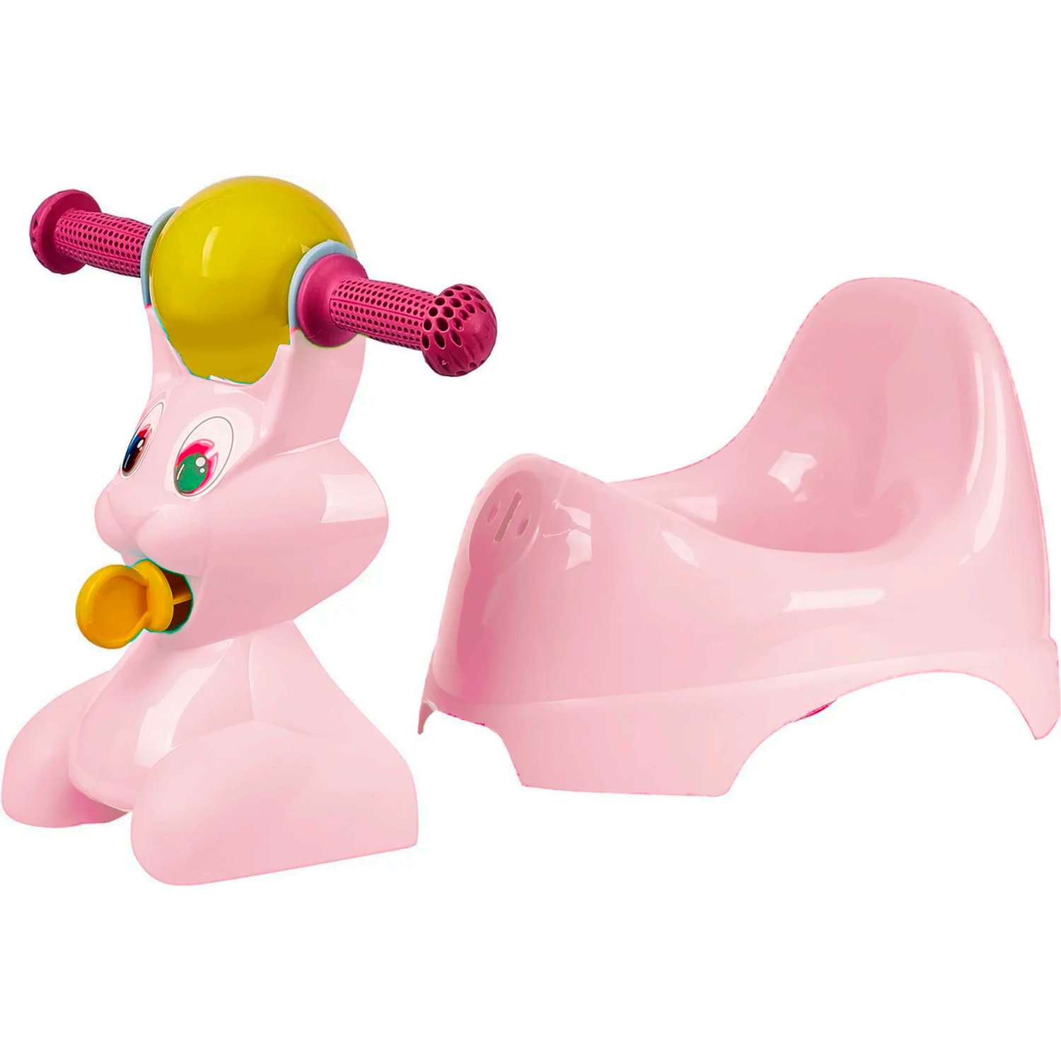 Горшок детский IDiland в форме игрушки Зайчик Lapsi розовый - фото 2