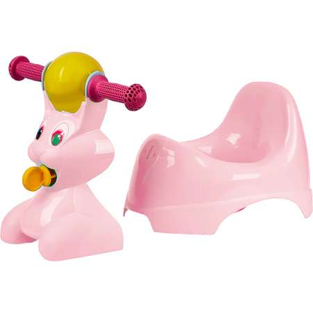 Горшок детский IDiland в форме игрушки Зайчик Lapsi розовый
