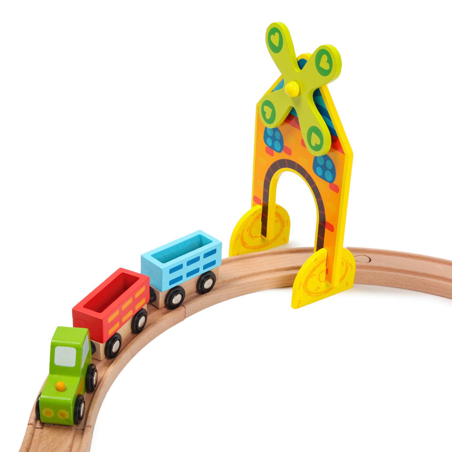 Набор игровой BabyGo железная дорога деревянная - фото 13