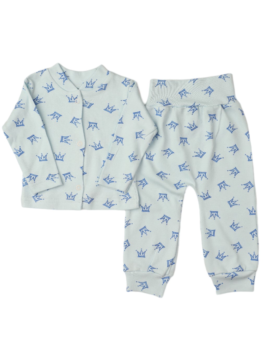 Кофточка и штанишки ReAnn Костюм детский с рисунком 1шт. REANN голубой - фото 2