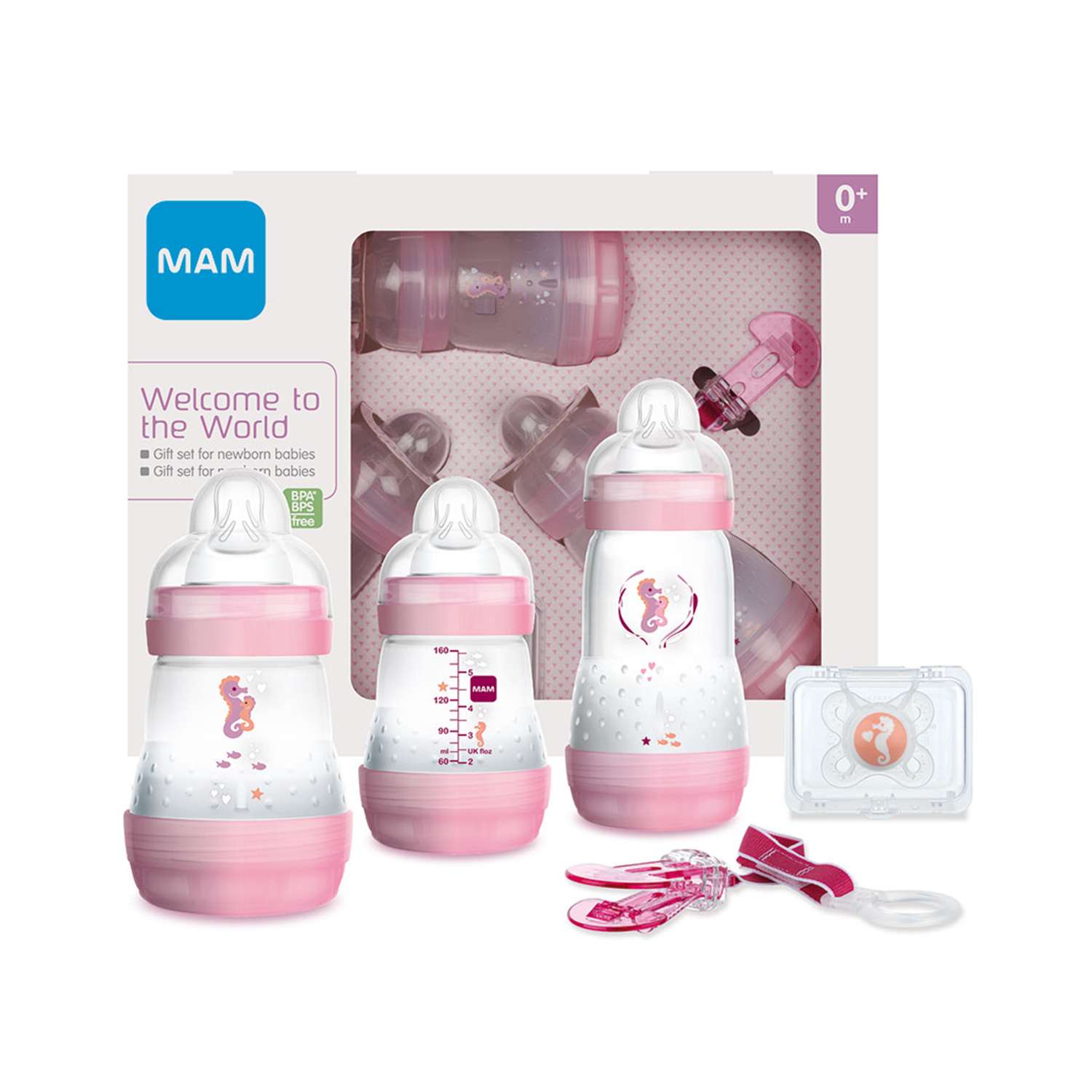 Подарочный набор MAM Welcome to the world Giftset для новорожденных розовый 0+ - фото 1