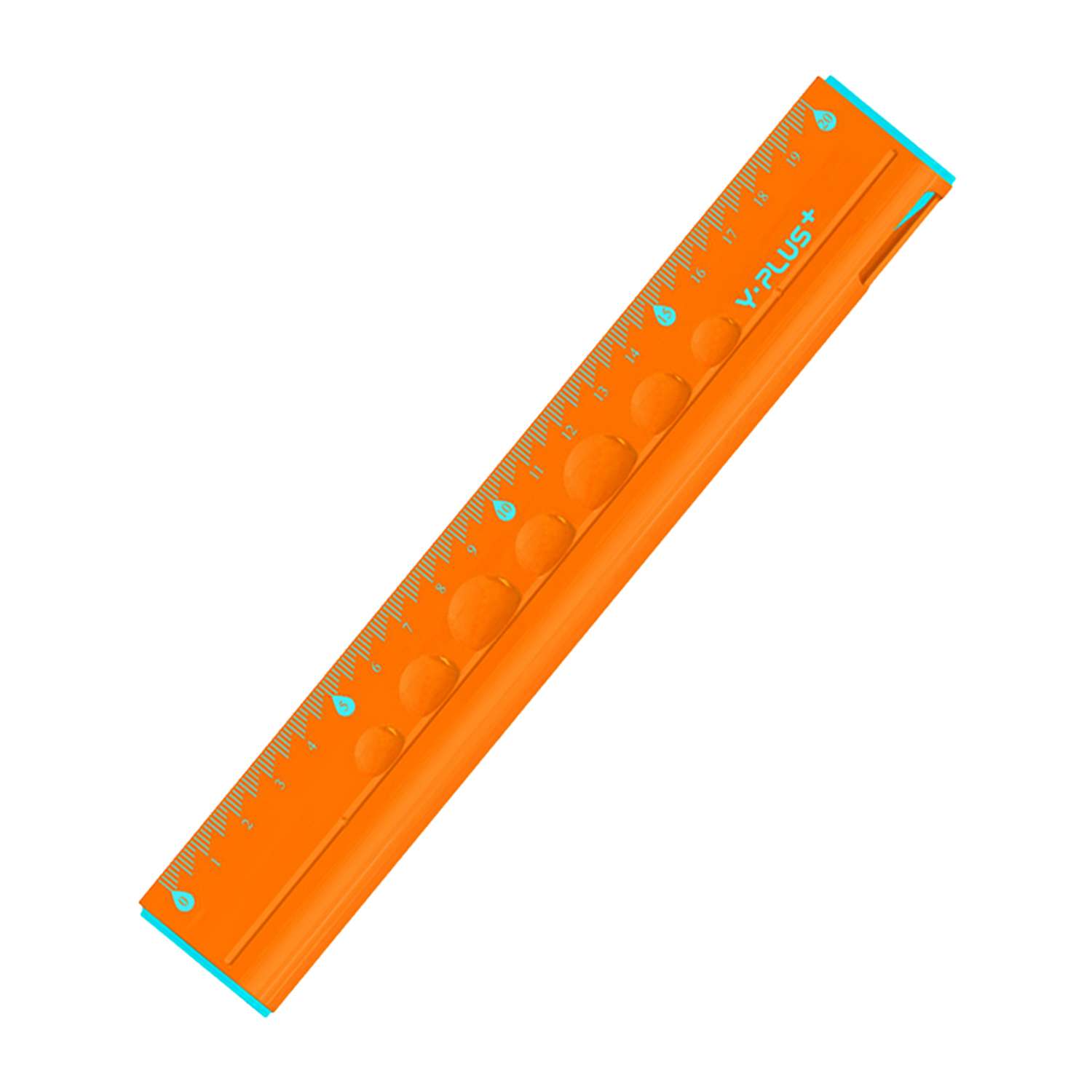 Линейка Y-plus 20см + точилка + ластик + чернографитный карандаш оранжевая пластиковая RX170100 OR - фото 1