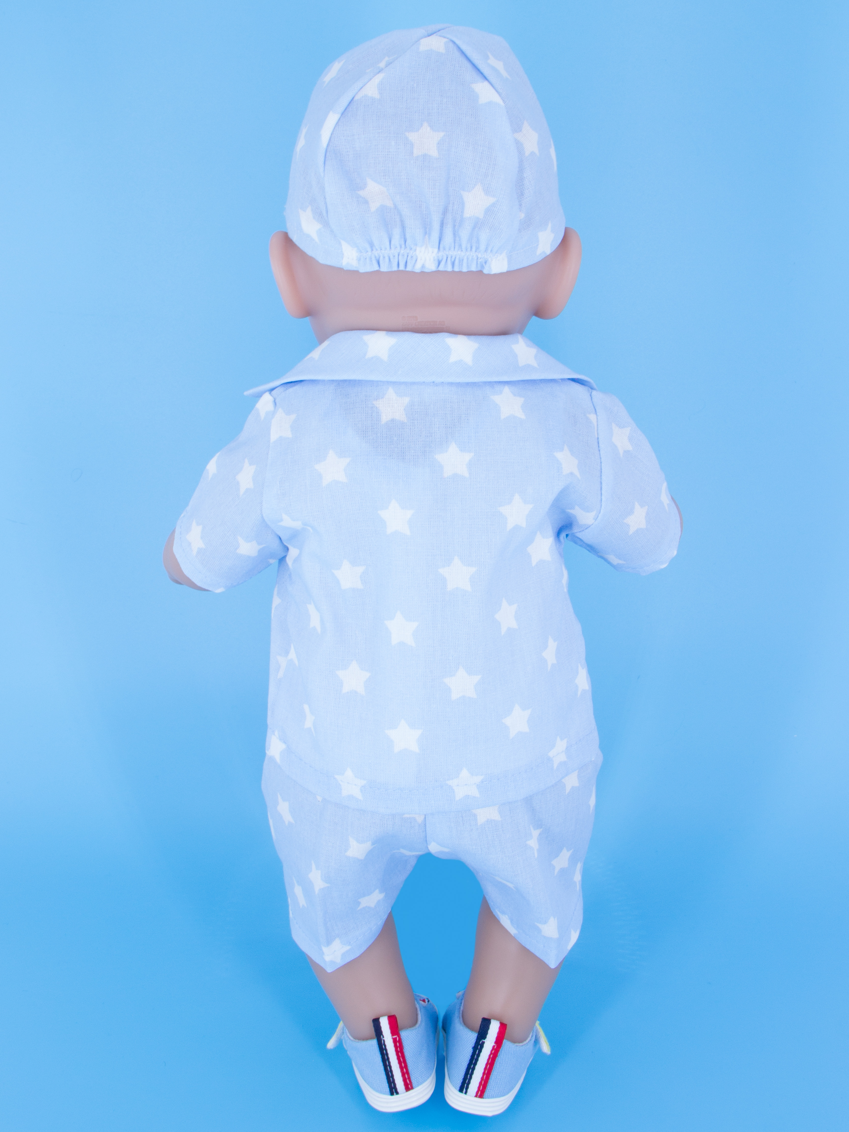 Комплект одежды МОДНИЦА для пупса 43-48 см голубой 6129голубой-белый - фото 5