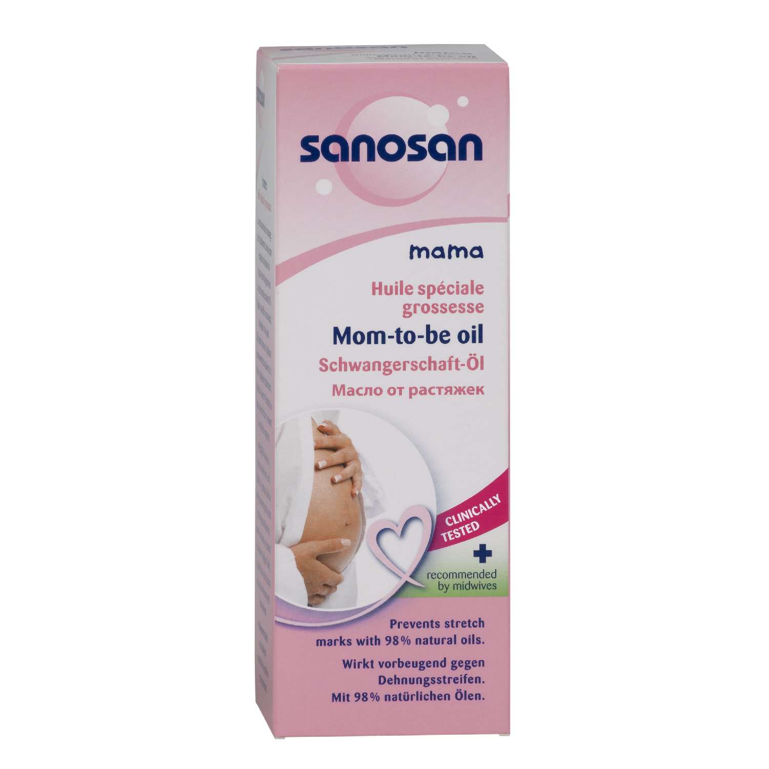 Масло от растяжек Sanosan Mama в период беременности косметическое 100мл - фото 2