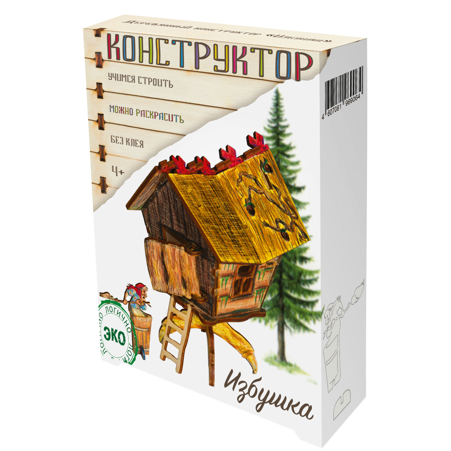 Конструктор MODEL TOYS ИЗБУШКА деревянный - фото 1