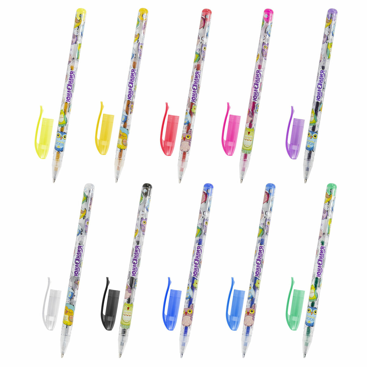 Ручки гелевые Юнландия цветные набор 48 Цветов - фото 8