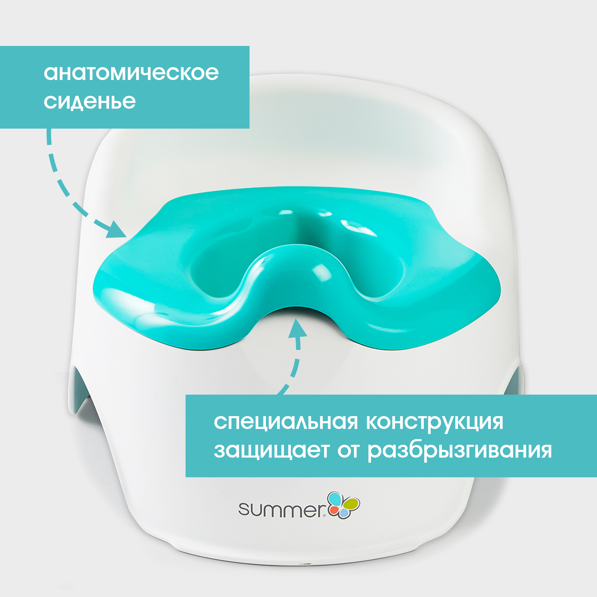 Горшок Summer Infant детский Learn-to-Go Potty бело-голубой - фото 5