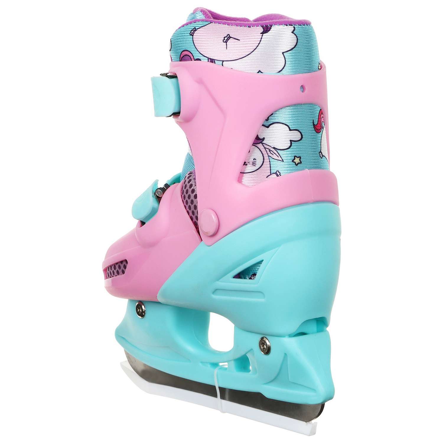Набор ONLITOP коньки ледовые детские раздвижные. с роликовой платформой и защитой. размер 34-37 - фото 6