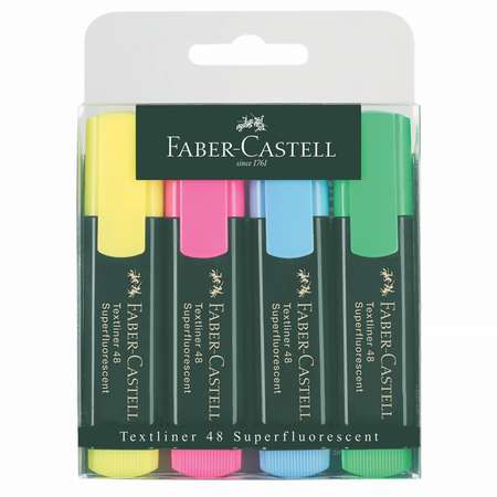 Набор текстовыделителей Faber Castell 48 4цвета 154804