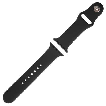 Ремешок mObility силиконовый для Apple Watch 42-44 mm S3-S4-S5-SE-S6 черный