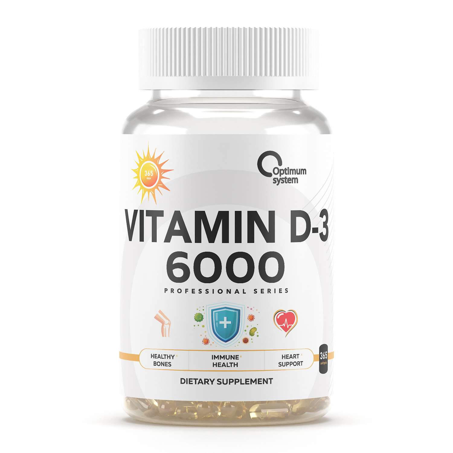 Витамин Д3 600МЕ Optimum System 365капсул - фото 1