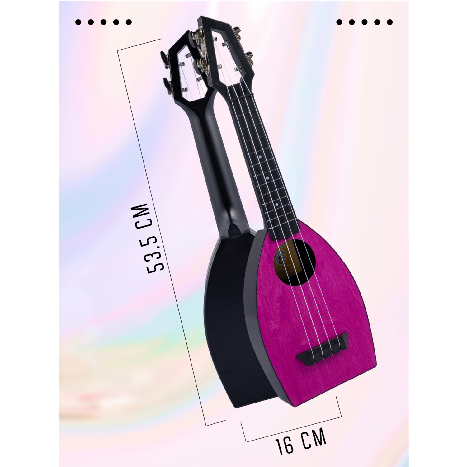 Гитара гавайская Bumblebee укулеле сопрано Hive Soprano PU цвет розовый - фото 2