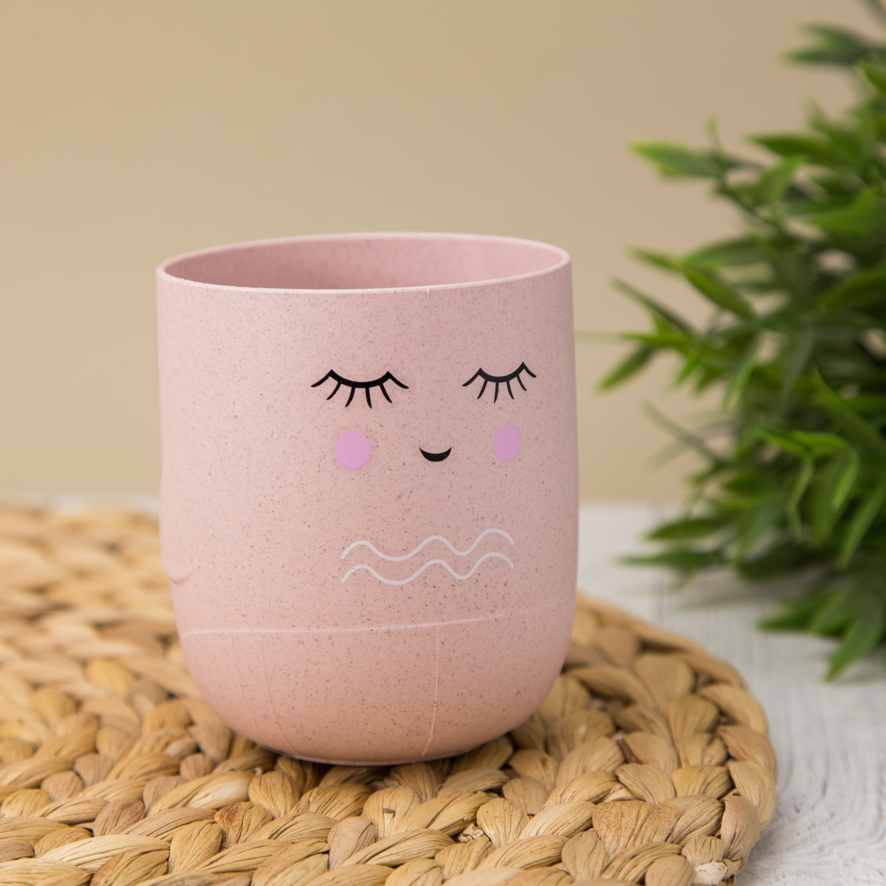 Кружка детская iLikeGift Cute face pink - фото 1