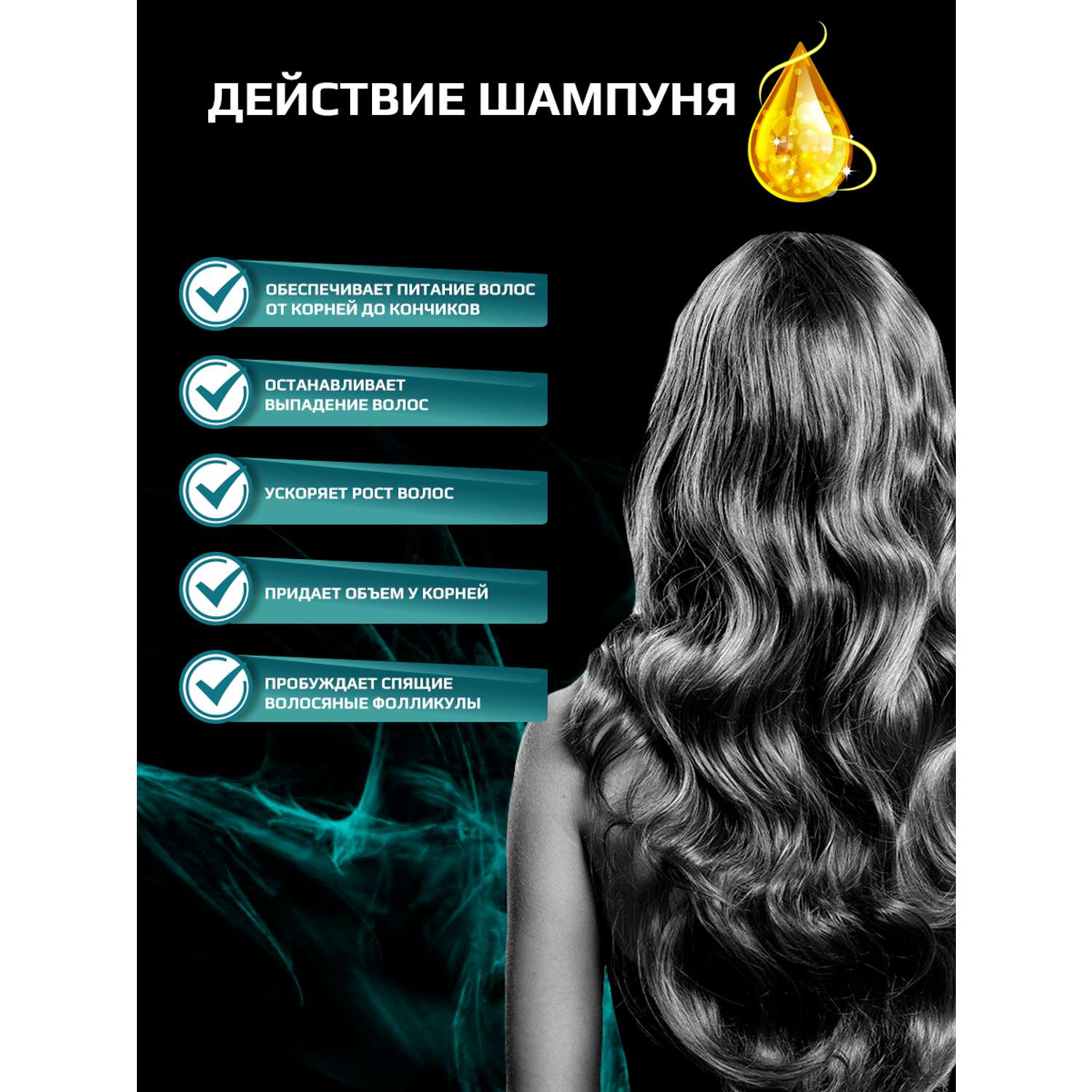 Шампунь AlenMak активатор роста для всех типов волос 500 мл - фото 3