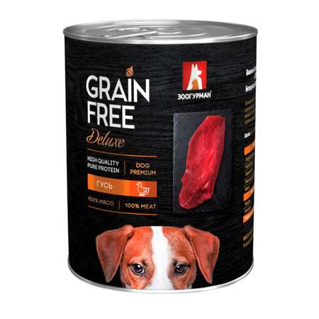 Корм для собак Зоогурман 350г Grain free гусь консервированный