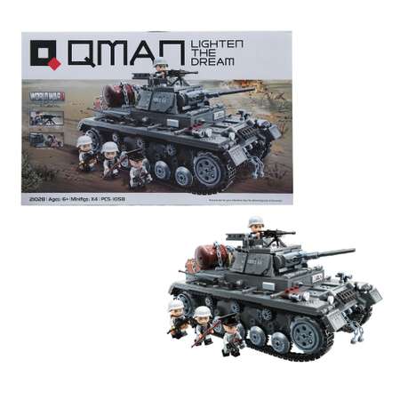 Конструктор Qman Танк III F 1058 деталей 21028