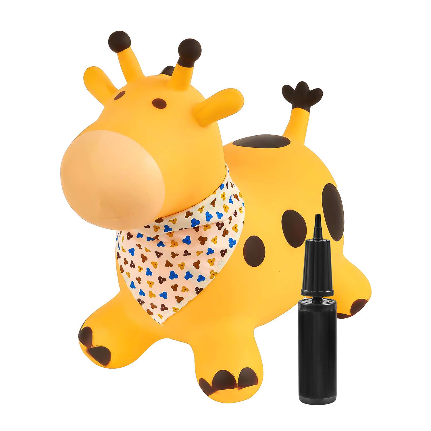 Прыгун LAKO SPORT Надувной Желтый жираф Раф в комплекте с насосом - фото 1