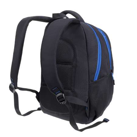 Рюкзак TORBER черный с синей вставкой и мешок для сменной обуви