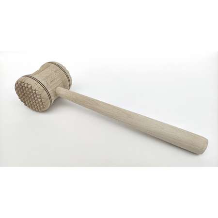 Молоток для мяса тендерайзер Хозяюшка деревянный из бука 29х8 см