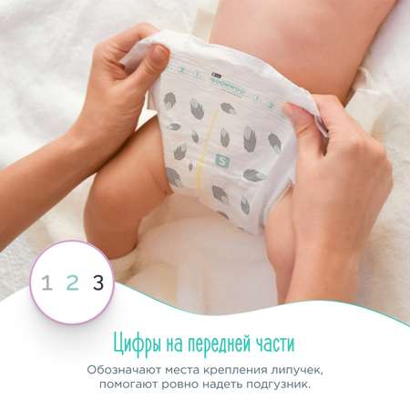 Подгузники GOONWOO размер 2 S 4-8 кг 58 шт