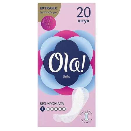 Ежедневные прокладки Ola! ультратонкие Light без аромата 20 шт