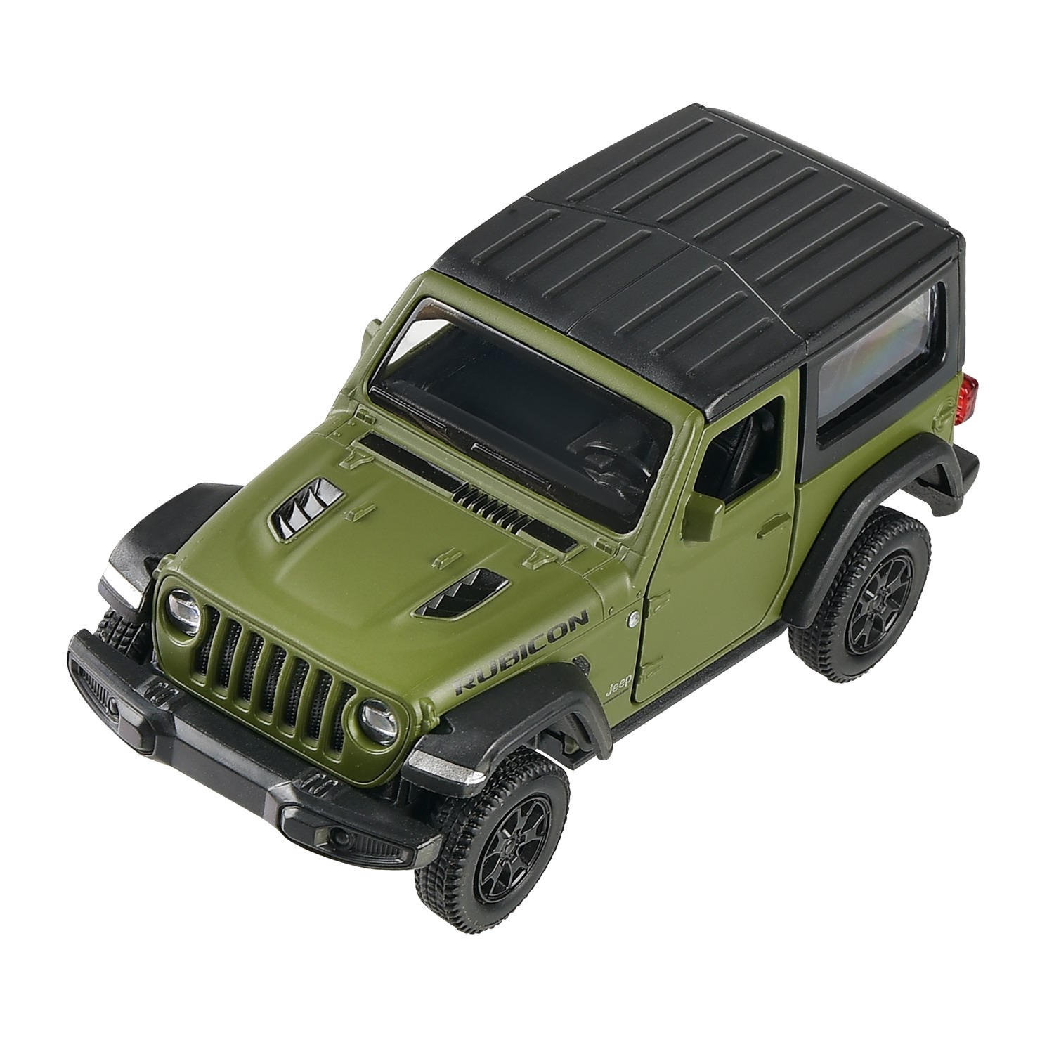 Машина металлическая Uni-Fortune Jeep Rubicon 2021 закрытый верх инерционная зеленая матовая двери открываются 554060M(F) - фото 3