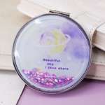 Зеркало карманное iLikeGift Planet stars purple с увеличением