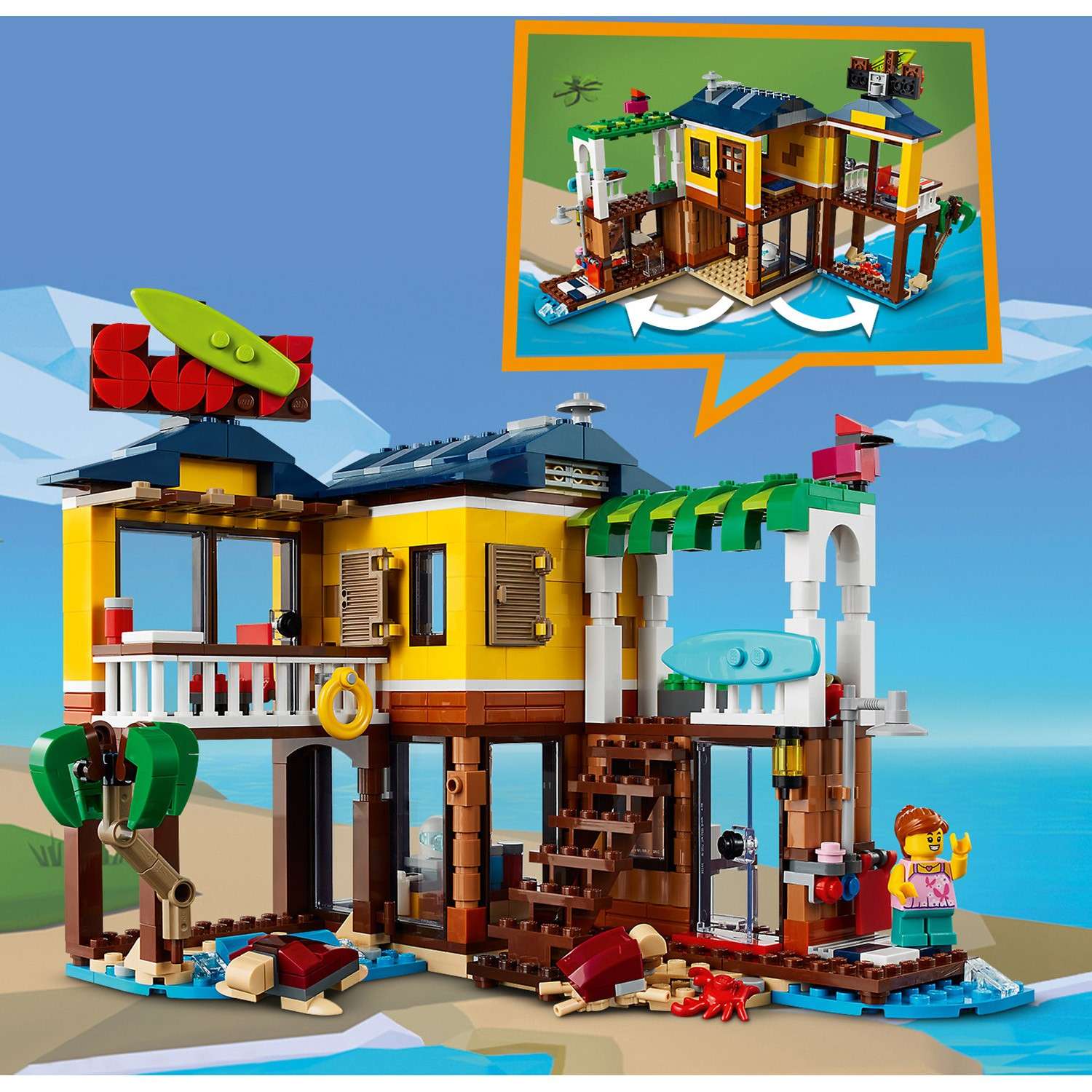 Конструктор LEGO Creator Пляжный домик серферов 31118 - фото 9