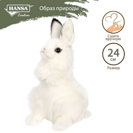 Реалистичная мягкая игрушка Hansa Кролик белый 24 см