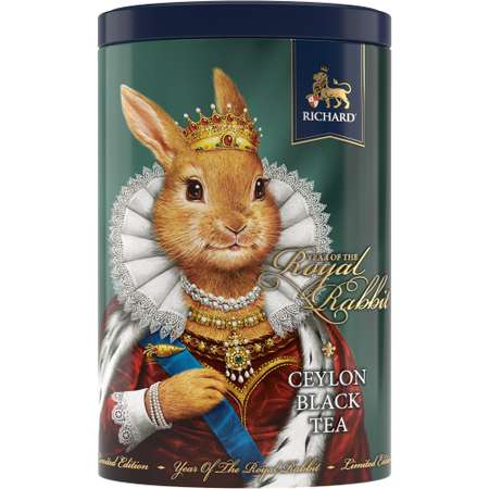 Чай черный крупнолистовой Richard Year of the Royal Rabbit с символом нового года королева 80 гр