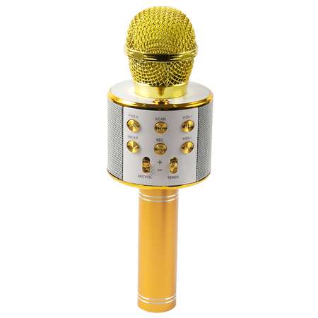 Микрофон RedLine для караоке золотой