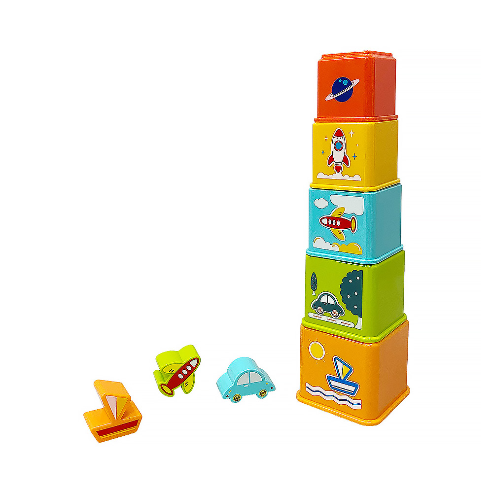 Развивающий игровой набор EVERFLO Stacking Blocks HS0399575 - фото 15